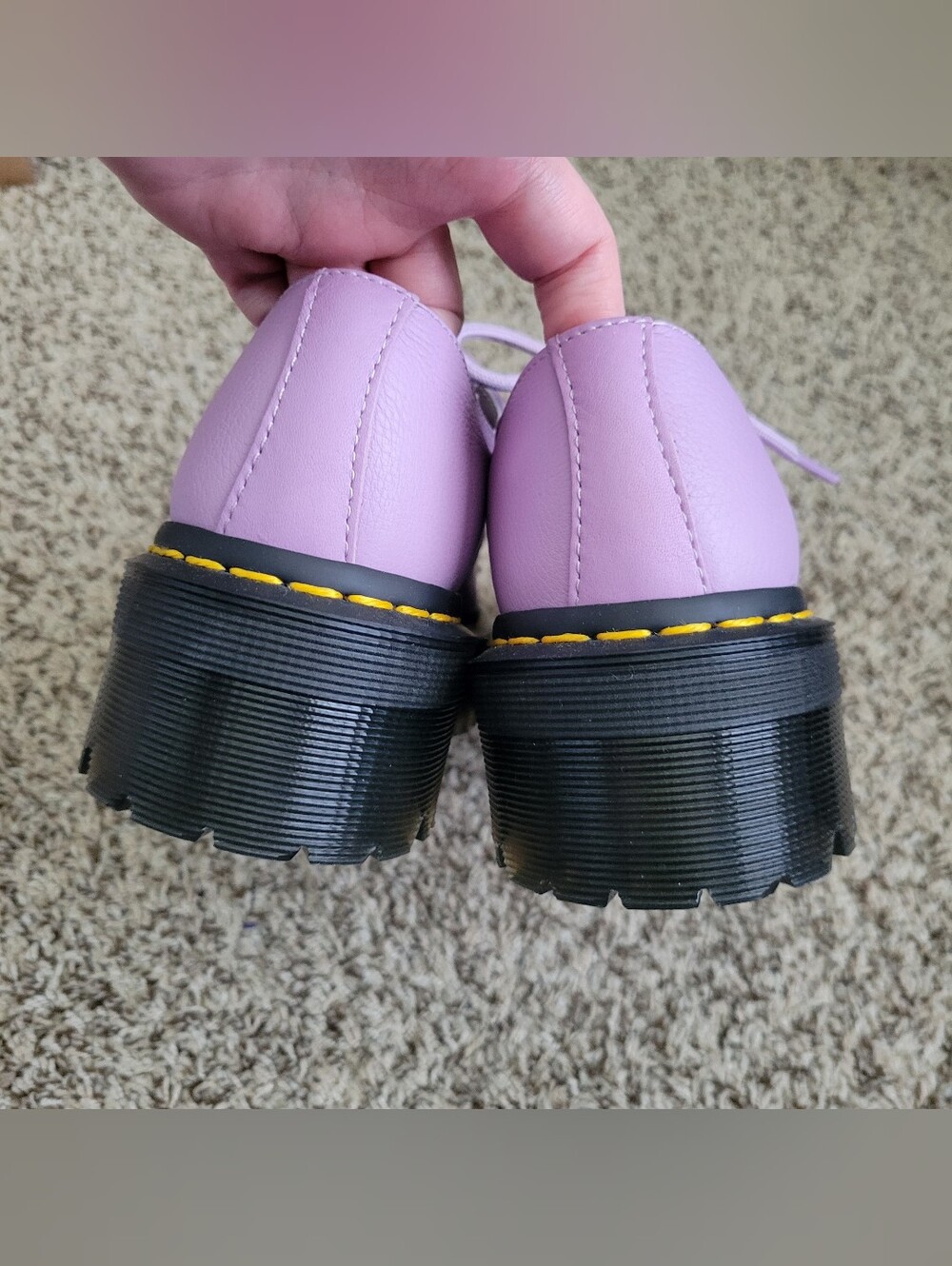 Dr. Martens 1461 II Pisa Leather Platform Shoes Lilac Oxfords Lavender Purple 7 - Picture 5 of 8